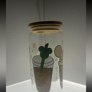 Hand made 16 oz glass tumblr